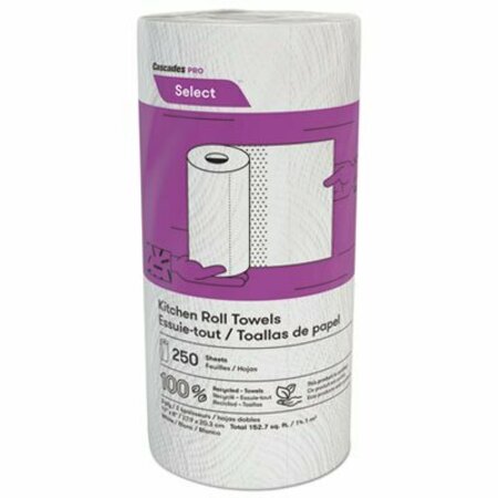 CASCADES TISSUE GROUP Cascades, Select Kitchen Roll Towels, 2-Ply, 8 X 11, 12PK K250